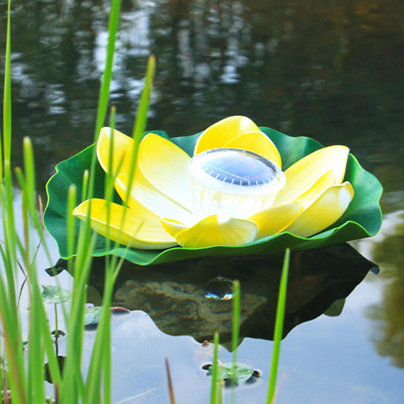 LotusGlow – Solcelledrevet Flydende Lotusblomst LED Lampe til Dam og Terrasse