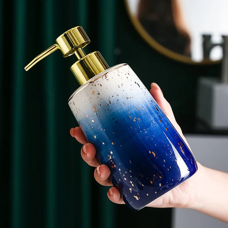 CeramiLux – Luksus Badeværelsessæt med Seifebakke og Dispenser