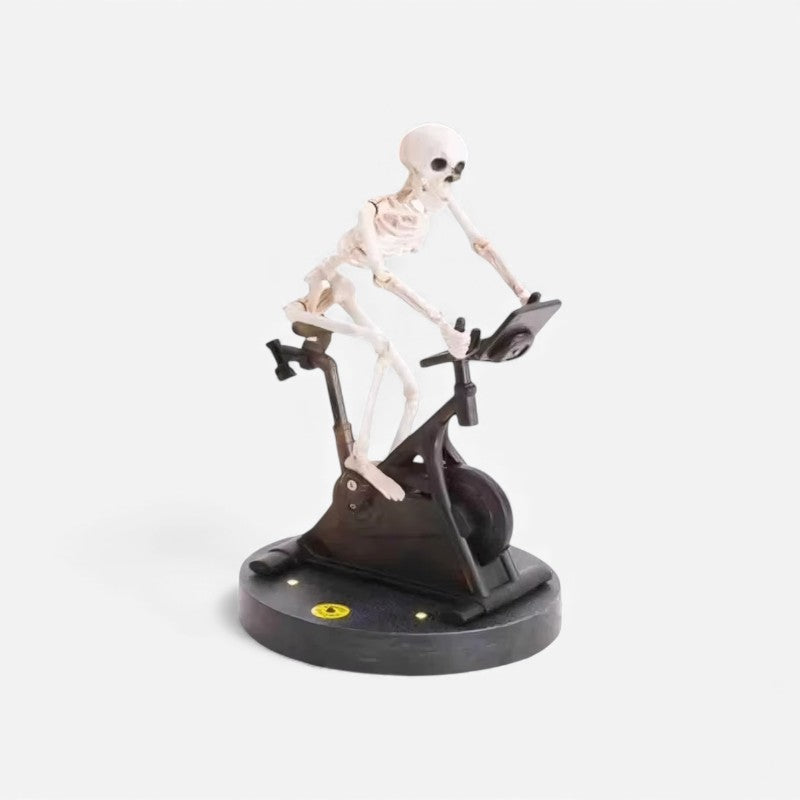 BoneCycle - Dekorativ Skeletcykel Figur til Indendørs Brug
