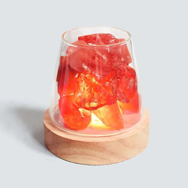 SaltAura – Himalaya salt natlampe med diffusor til æteriske olier og blødt omgivende lys