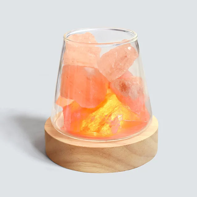 SaltAura – Himalaya salt natlampe med diffusor til æteriske olier og blødt omgivende lys
