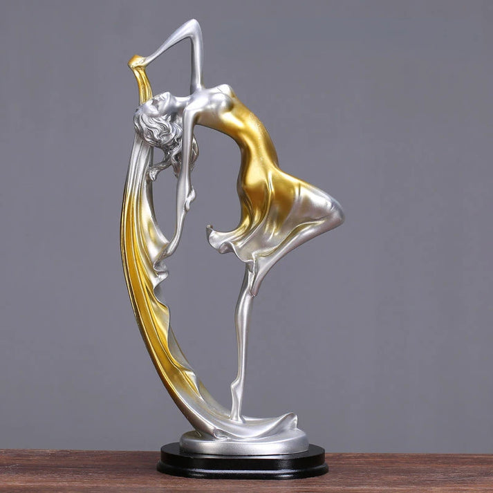 VivaMotions - Elegant danserskulptur med flydende linjer og dynamisk form