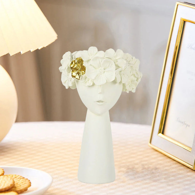FloraMuse – Nordisk pigehovedvase med blomsterkrone til elegante blomsterarrangementer