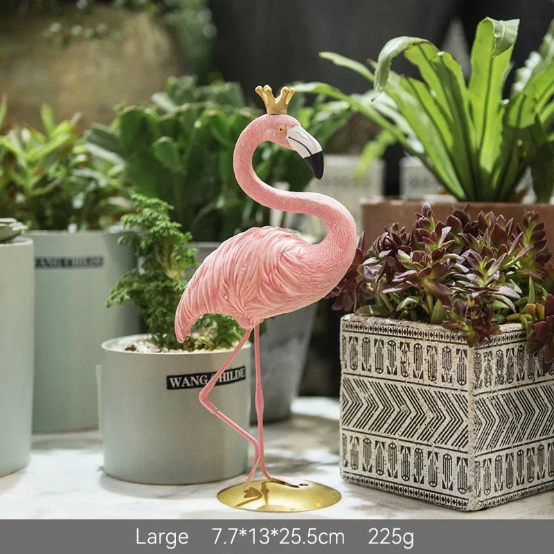 GraceFlame – Dekorativ flamingofigur med elegant positur til hjemmets accenter