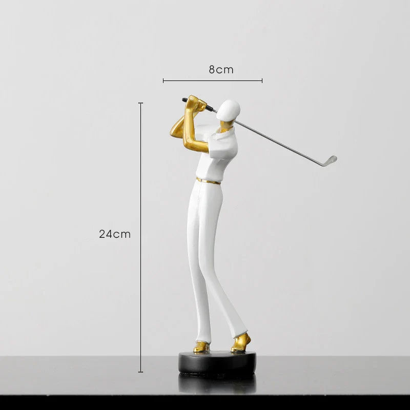 SwingForm – Enkel golfsving skulptur med bløde linjer og elegant spillerform