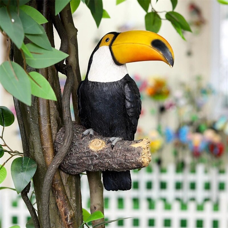 BirdCraft - Håndlavet Fuglestatue Til Have Og Udendørsindretning