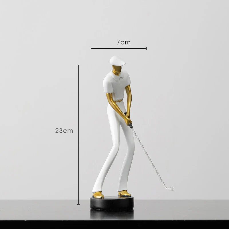 SwingForm – Enkel golfsving skulptur med bløde linjer og elegant spillerform