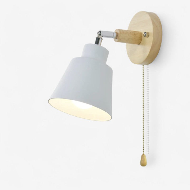 WallBeam - LED Væglampe med Træksnor og Justerbart Hoveddesign