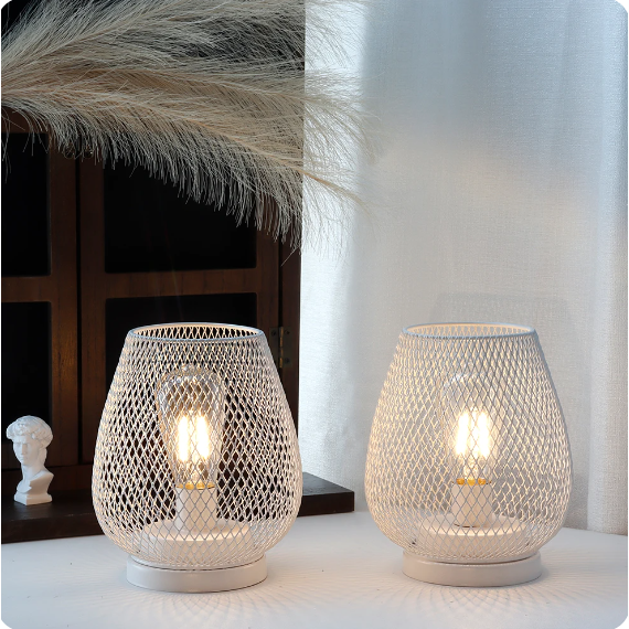 LumiGlow – Elegante batteridrevne udendørs lanternelamper med LED Edison-pærer
