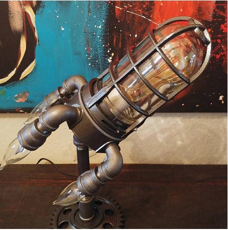 GlowRocket – Retro rumskibslampe med flammelyseffekt