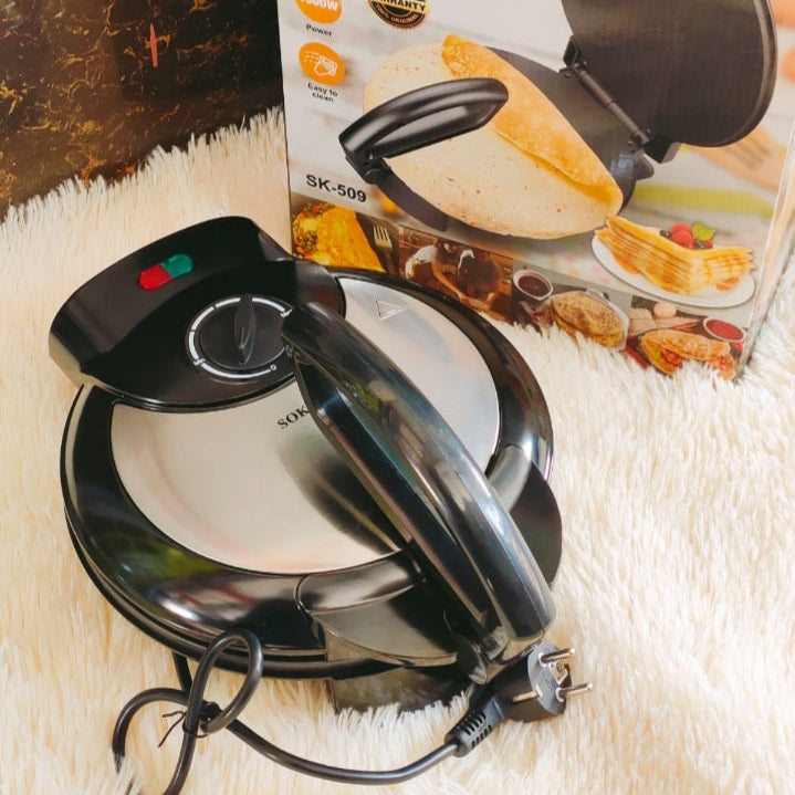 EasyBake – Kompakt elektrisk Roti Maker med non-stick overflade til perfekte fladbrød