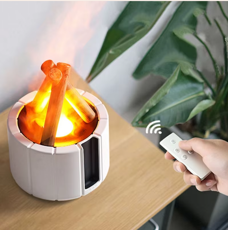 PureMist – Kompakt ultralydsbefugter med hyggelig pejsinspireret flammeeffekt