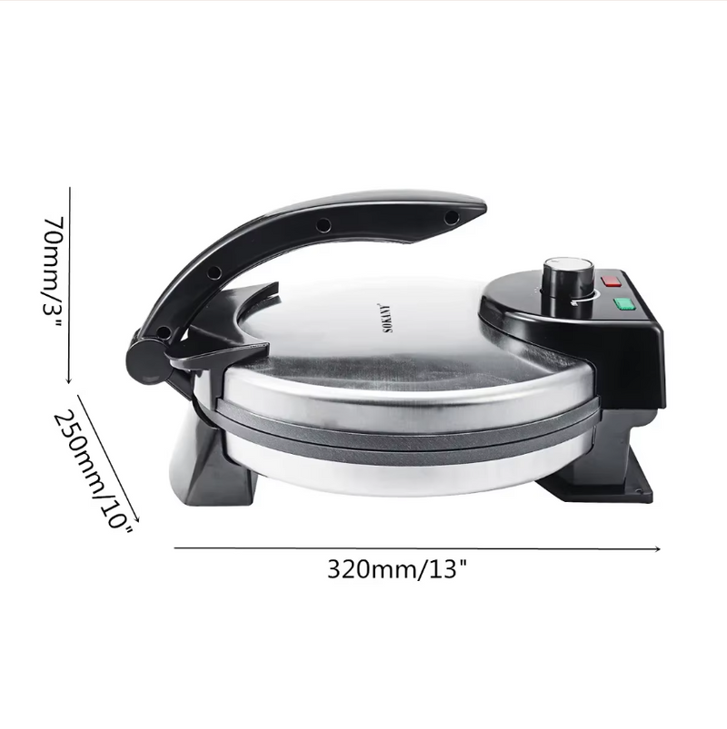 EasyBake – Kompakt elektrisk Roti Maker med non-stick overflade til perfekte fladbrød