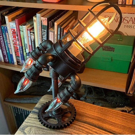 GlowRocket – Retro rumskibslampe med flammelyseffekt