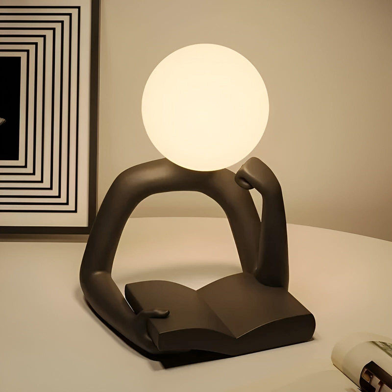 EvaGlow - Luksus Abstrakt Bordlampe Til Moderne Elegance