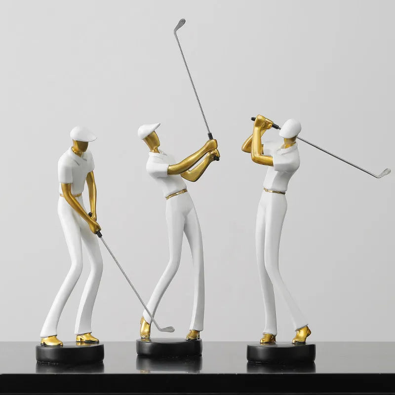 SwingForm – Enkel golfsving skulptur med bløde linjer og elegant spillerform