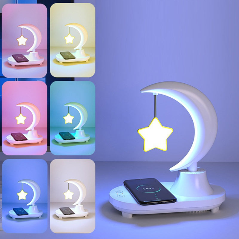 MoonBeam – Trådløs Moonlight-bordlampe med Bluetooth-højttaler og opladningsfunktion