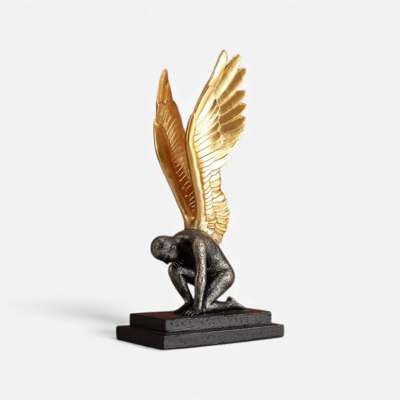 WingAura - Dekorativ Statue med Engelvinge Design