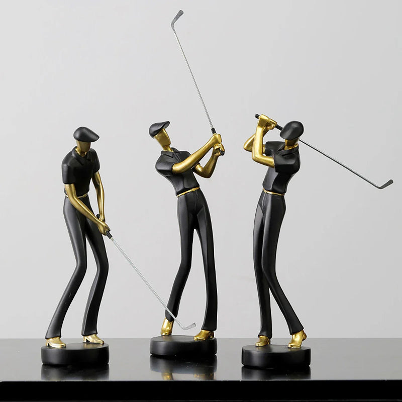 SwingForm – Enkel golfsving skulptur med bløde linjer og elegant spillerform