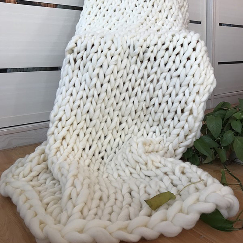 CozyWeave – Elegant plys tæppe med et tidløst tekstureret design