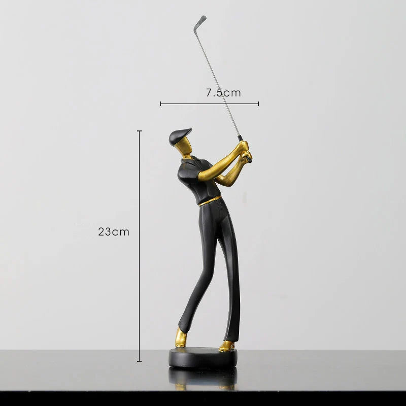 SwingForm – Enkel golfsving skulptur med bløde linjer og elegant spillerform