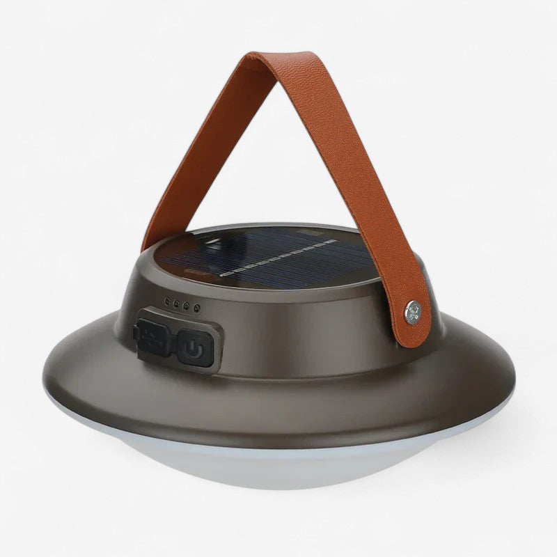 SolarBright – Genopladelig LED-campinglanterne med 3 lysindstillinger
