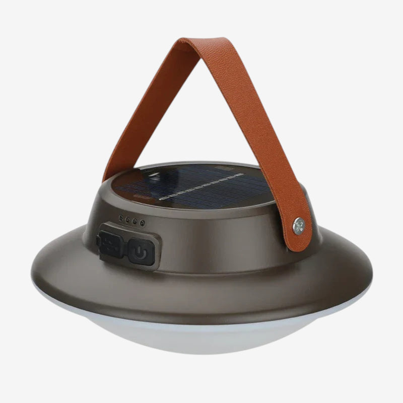 LumiCamp – Solcelledrevet Campinglampe med Genopladeligt Batteri og 3 Tilstande