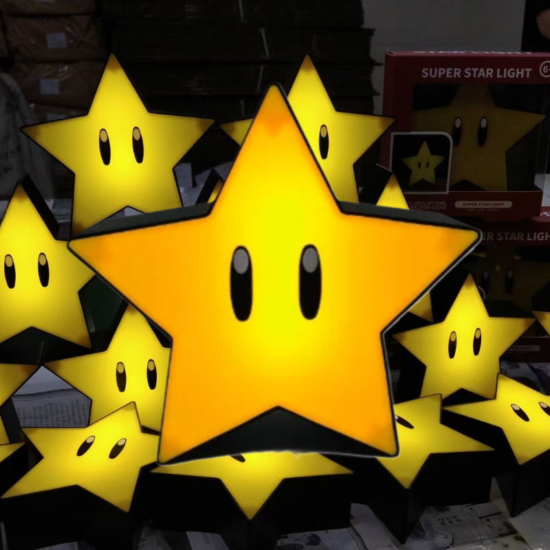 StarGlow – Retro Stjerneformet Sengelampe med Varmt Skær