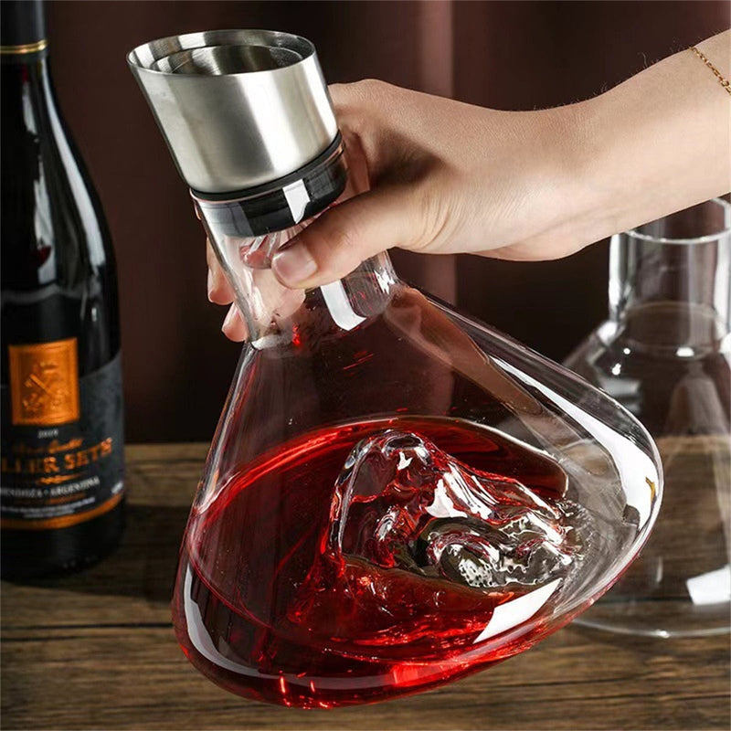 VinoVista - Kunstnerisk bordvinkaraffel med markant form