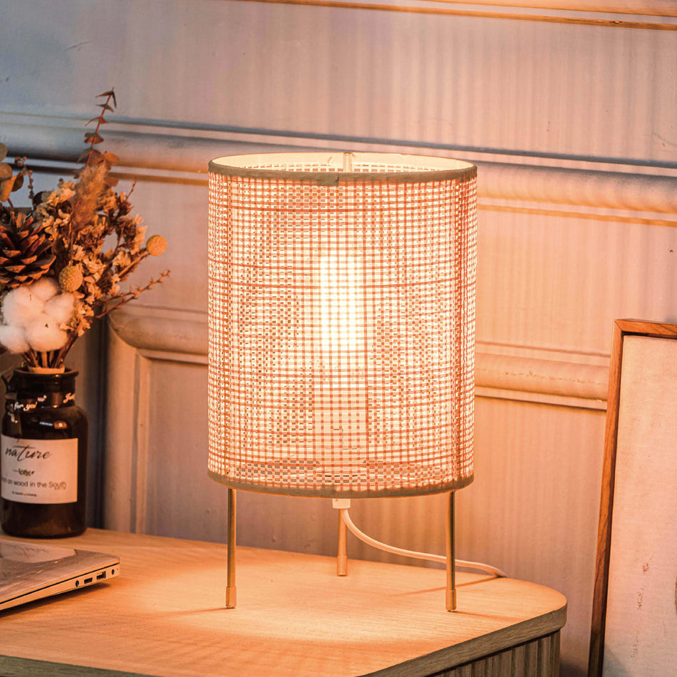EcoGlow - Vintage Inspireret Bambus bordlampe Til Justerbar Belysning
