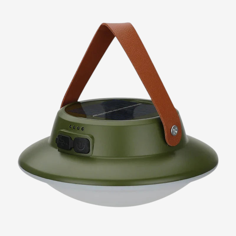 LumiCamp – Solcelledrevet Campinglampe med Genopladeligt Batteri og 3 Tilstande