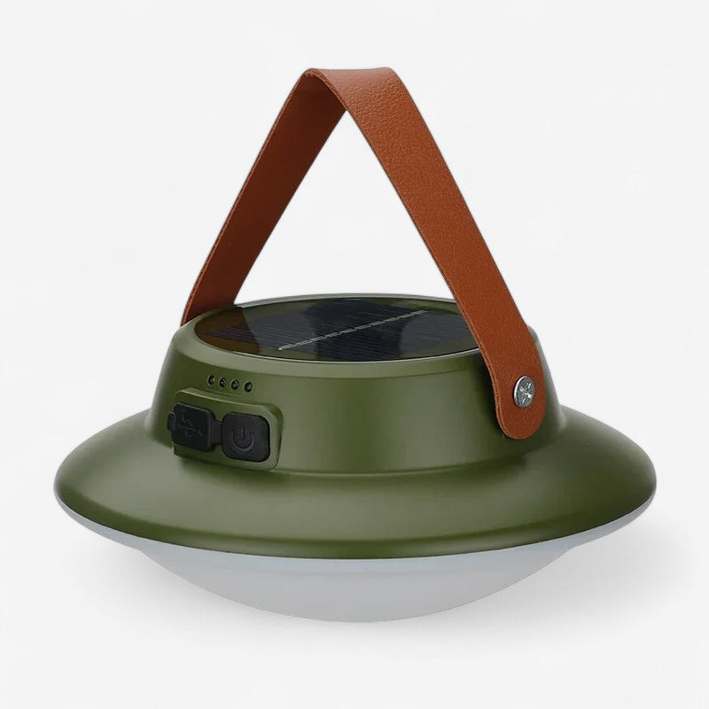 SolarBright – Genopladelig LED-campinglanterne med 3 lysindstillinger
