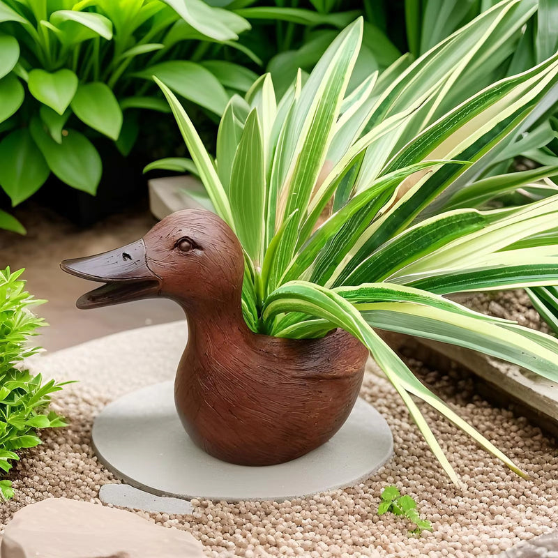 CharmingDuck - Håndlavet urtepotte med andedesign til små planter