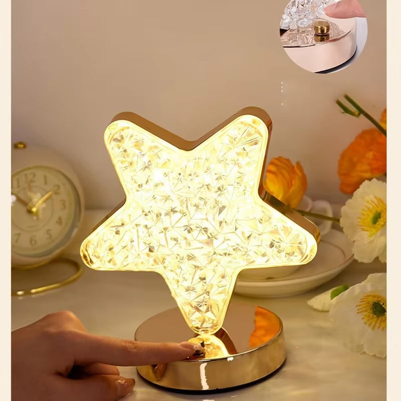 StarGlow - Elegant Crystal Effect Stjerneformet LED lampe