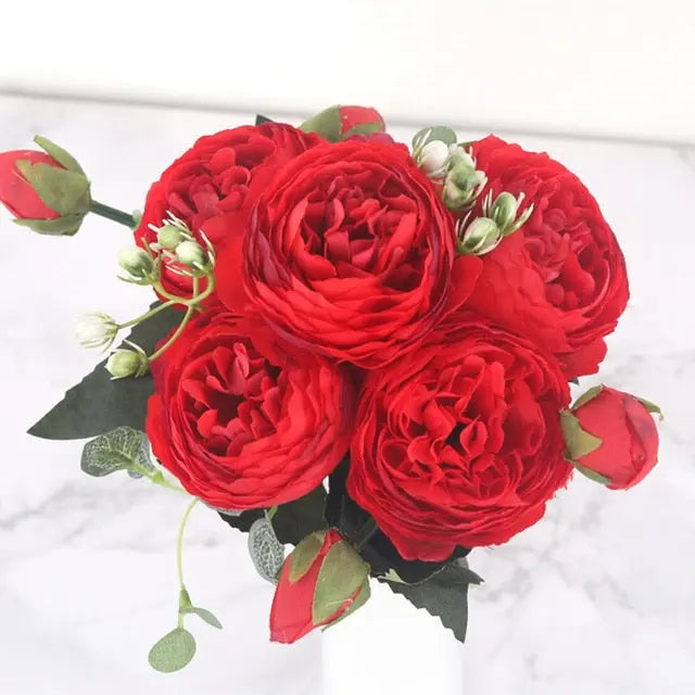 BlossomCharm - Elegant buket med et delikat rose- og gypsophila-arrangement