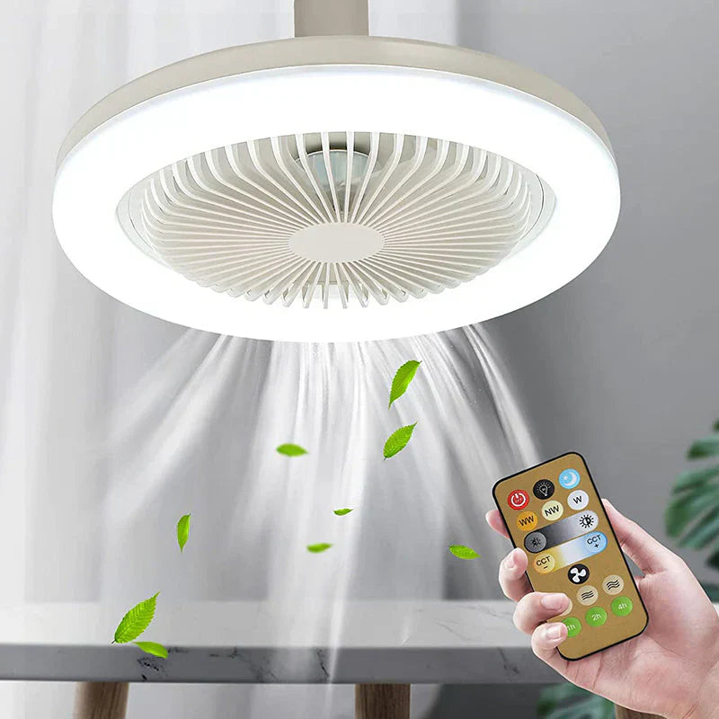 BreezeGlow - Loftsventilator med skarp LED-belysning og kølende luftstrøm