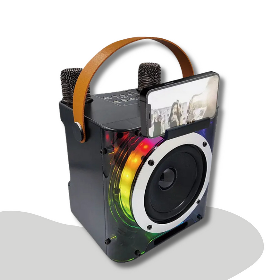 SoundBliss – Bærbar karaokehøjttaler med fordybende lyd og trådløse mikrofoner