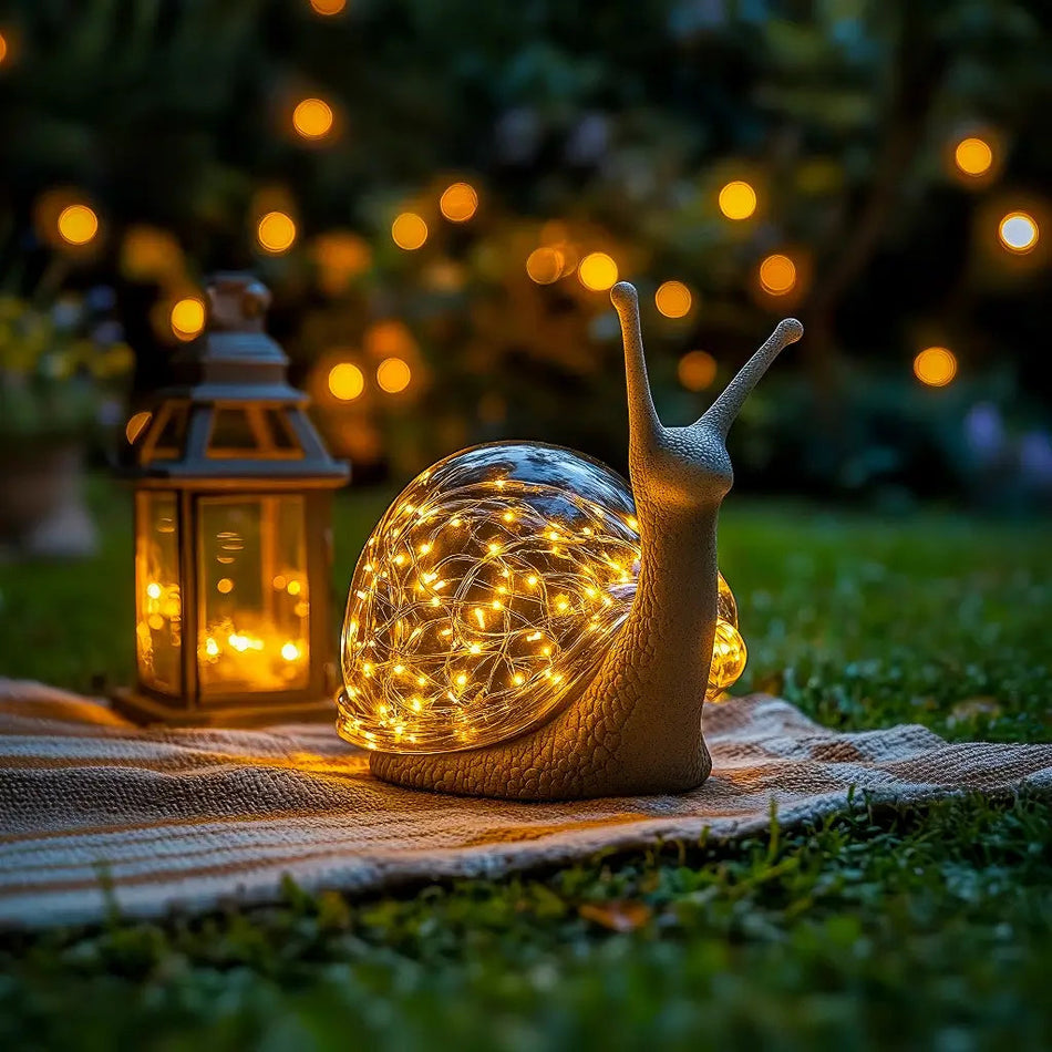 ShellGleam – Dobbelt konkylieformet lampe med blød gylden glød