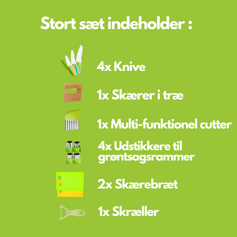 ChefBuddy - Børnevenligt køkkenværktøjssæt til sikker og sjov madlavning