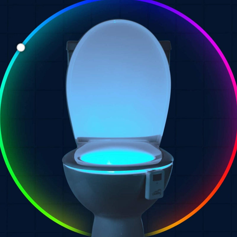 GlowBowl – Bevægelsesaktiveret toiletnattelys med blødt flerfarvet skær for komfort om natten