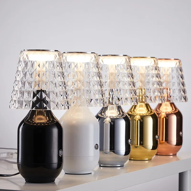 CrystalEase – Elegant LED-bordlampe med dæmpbar stemningsbelysning