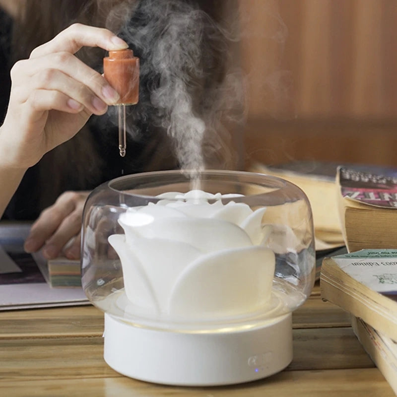 GlowMist – Aromadiffusor med blødt omgivende lys og afrundet form
