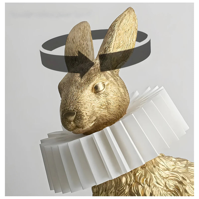 RabbitGleam - Kunstnerisk Moderne Kanin Bordlampe