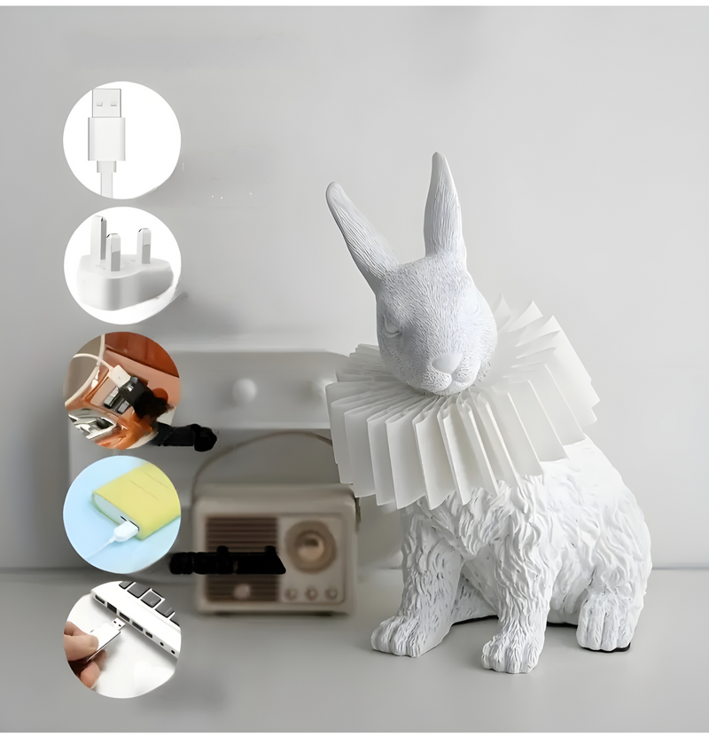 BunnyGlo - Art Deco inspireret kaninformet bordlampe til stuen