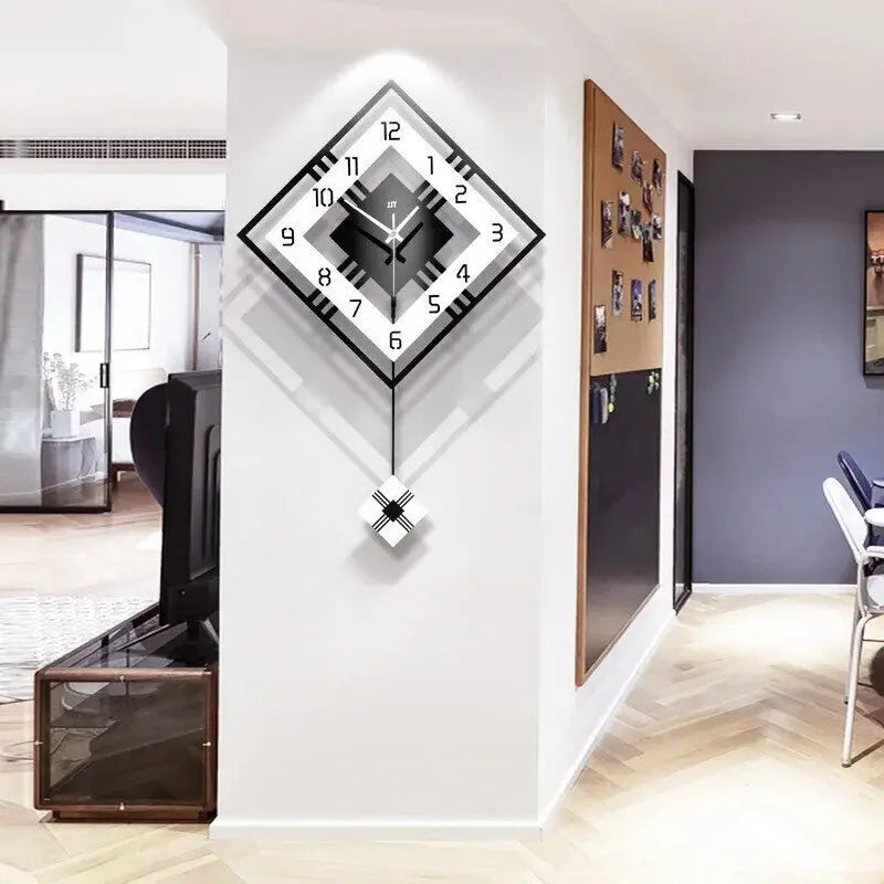 EchoTime - Simpelt Firkantet Vægur til Stilfulde Rum