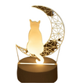 MoonWhisker – 3D katte natlampe med LED-belysning