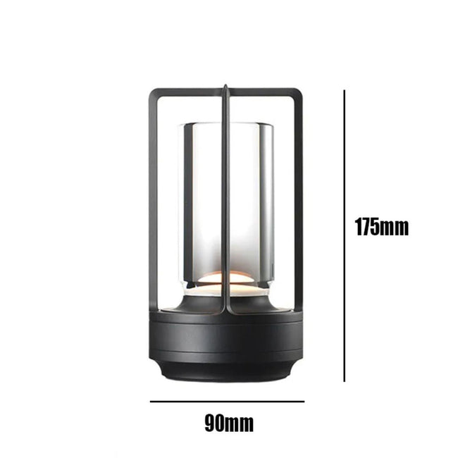 RetroGlow - Trådløs LED Skrivebordslampe med Vintage Charm