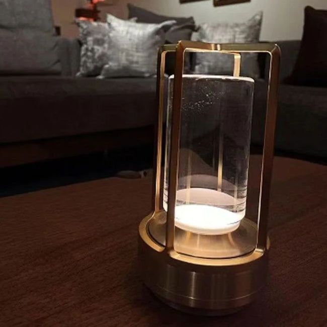 RetroGlow - Trådløs LED Skrivebordslampe med Vintage Charm