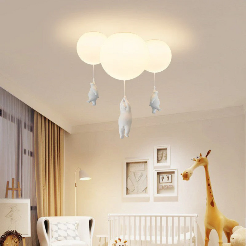 BalloonBear – Tegneserie loftslampe med legesygt bjørn- og ballondesign til muntre interiører