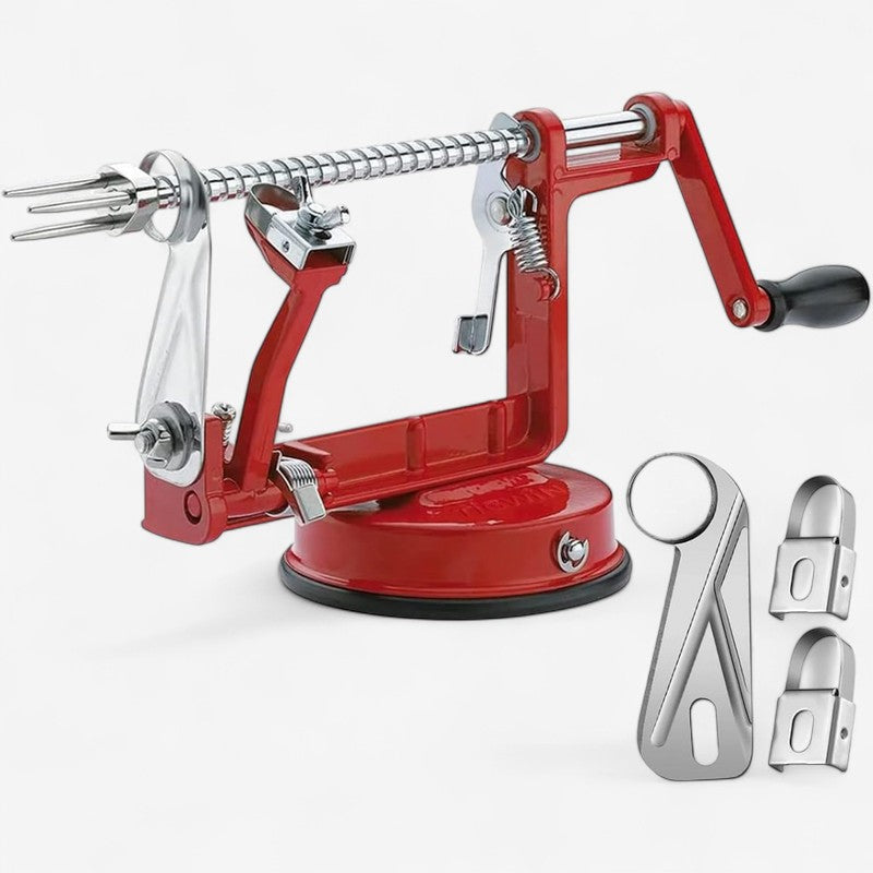 PeelPro – Frugtskræller og udskæremaskine i rustfrit stål med håndtag